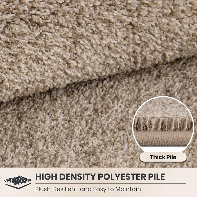 PURRUGS Easy Care Area Rug 6ft x 9ft, Non-Slip Washable Entryway Rug, Stain - Image 4