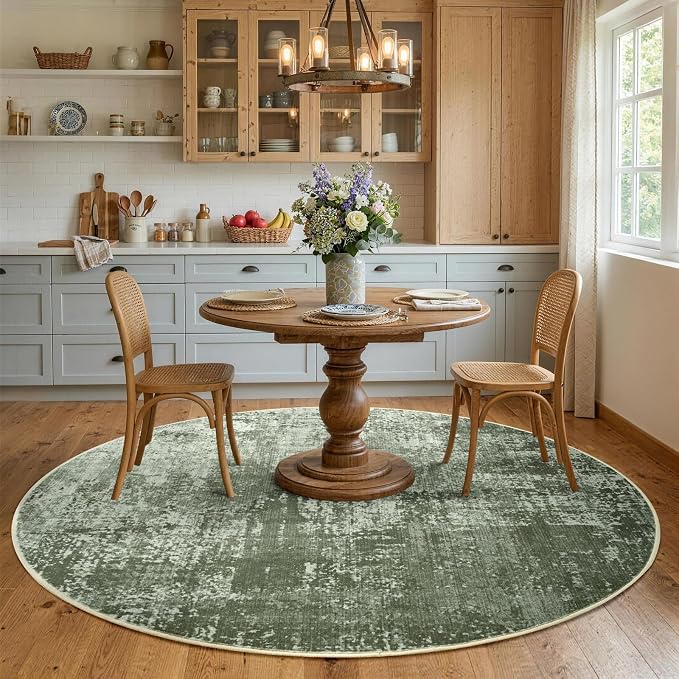 4Ft Round Area Rugs for Living Room, Soft Non-Slip Washable Rugs Modern - Image 4