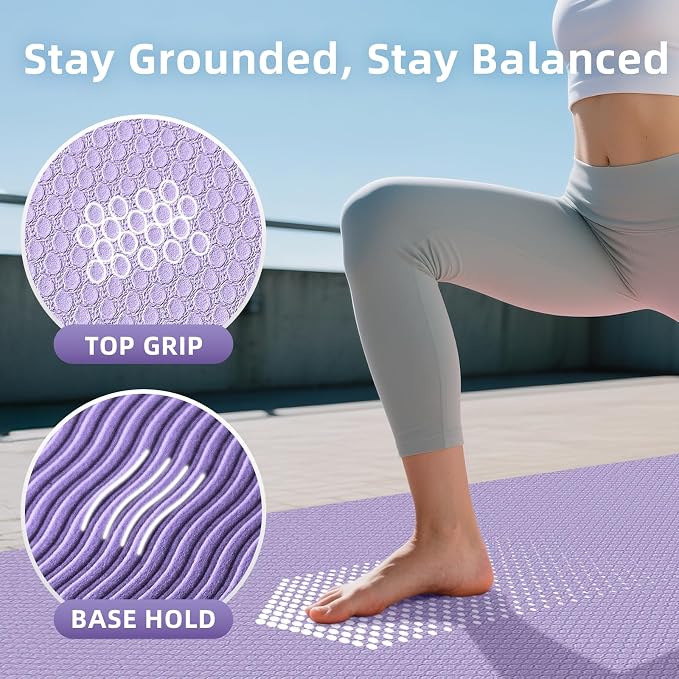 Extra Large Yoga Mat – 72"x48" or 78"x57", 1/4"–1/2" Thick Mat - Image 3