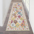 HEBE Hallway Runner Rug 2'x6' Washable Vintage Distressed Area Rugs Non Slip by HEBE