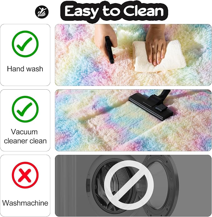 qulint 9x12 Area Rug for Bedroom, Large Soft Shaggy Rugs for Living Room - Image 5