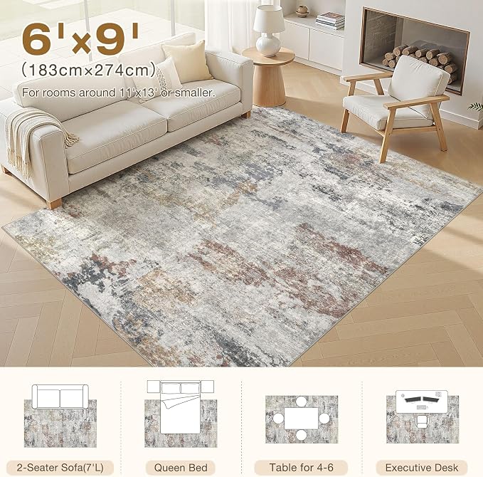 DMOYEST 6x9 Area Rug - Image 7