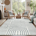DCX Abstract Machine Washable 5x7 Rug, Soft Low Pile Non Slip Carpet, Kid & Pet by DCXWashableRug