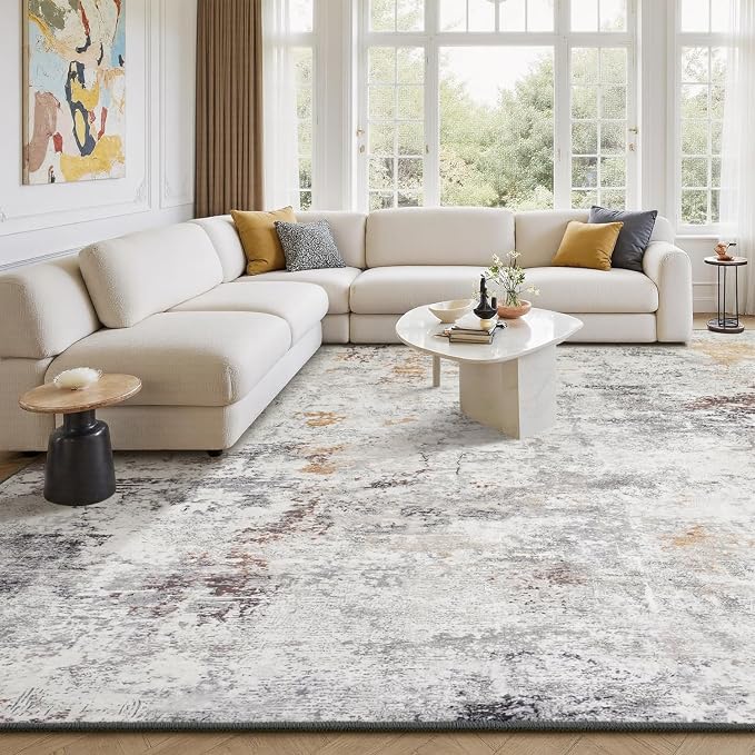 Rugflix 10x14 Area Rugs for Living Room, Washable Large Rug Stain-Resistant Low - Image 9