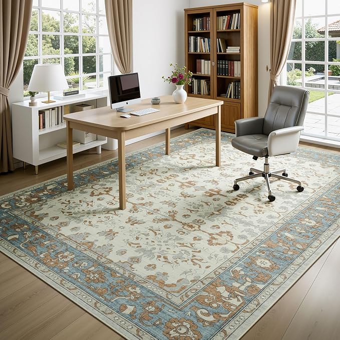 Lessymo Washable Area Rug for Living Room, 8x10 Large Rugs - Image 8