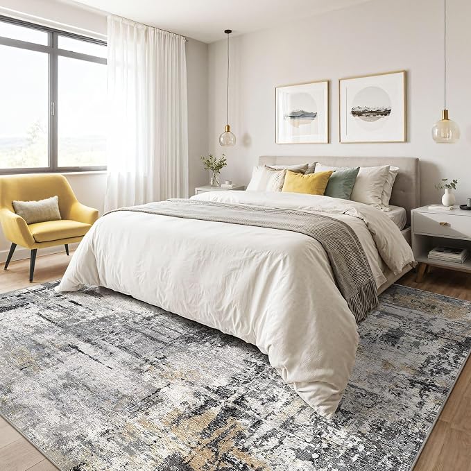 10x14 Area Rugs Living Room: Washable Large Abstract Soft Stain Resistant - Image 4