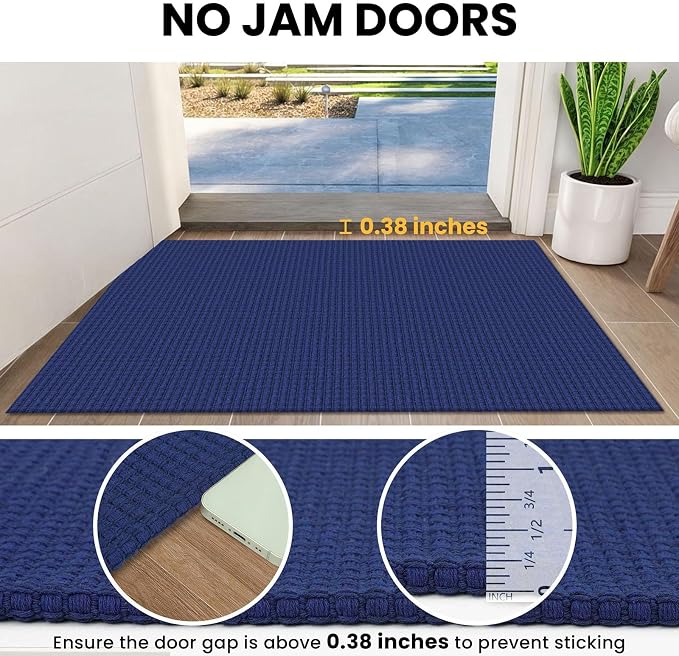 IOHOUZE Washable Runner Rug 3x12 Non Slip Rubber Backed Extra Long Hallway - Image 3