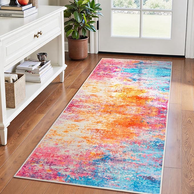 Rugflix 2x8 Runner Rug for Entryway, Kitchen Rugs Soft Non-Slip Washable by RugflixAreaRugs
