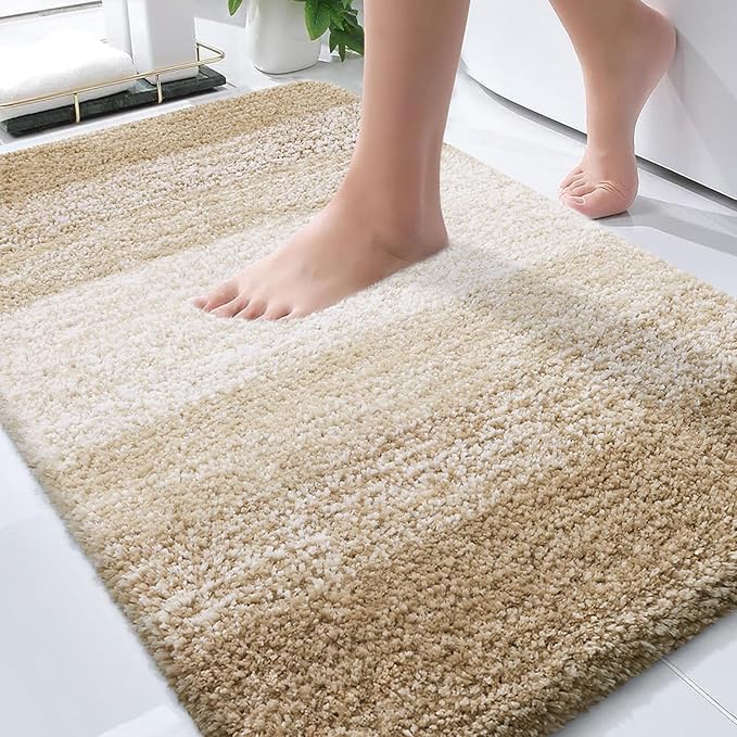 OLANLY Bathroom Rugs Mat 30x20, Extra Soft Absorbent Microfiber Bath Rugs by OLANLY