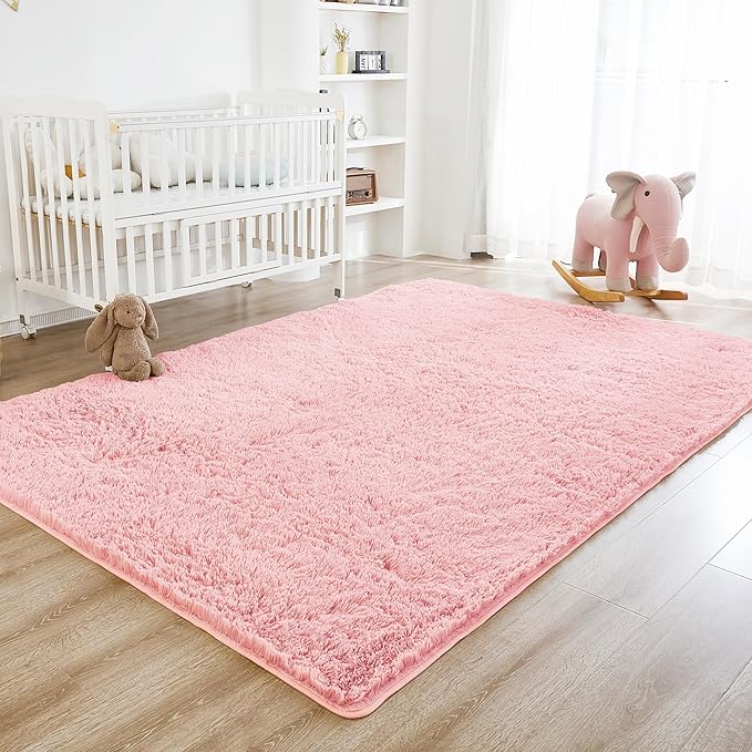 Litanika 5x8 Shag Area Rug for Living Room Bedroom, Non-Shedding Modern Indoor - Image 2