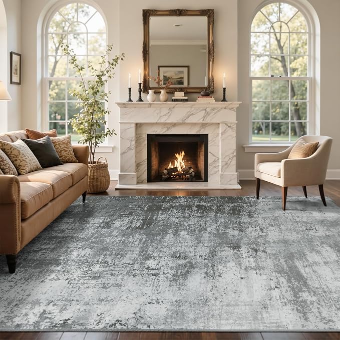 4x6 Ft Area Rugs for Living Room, Soft Non-Slip Washable Rugs Modern Abstract - Image 3