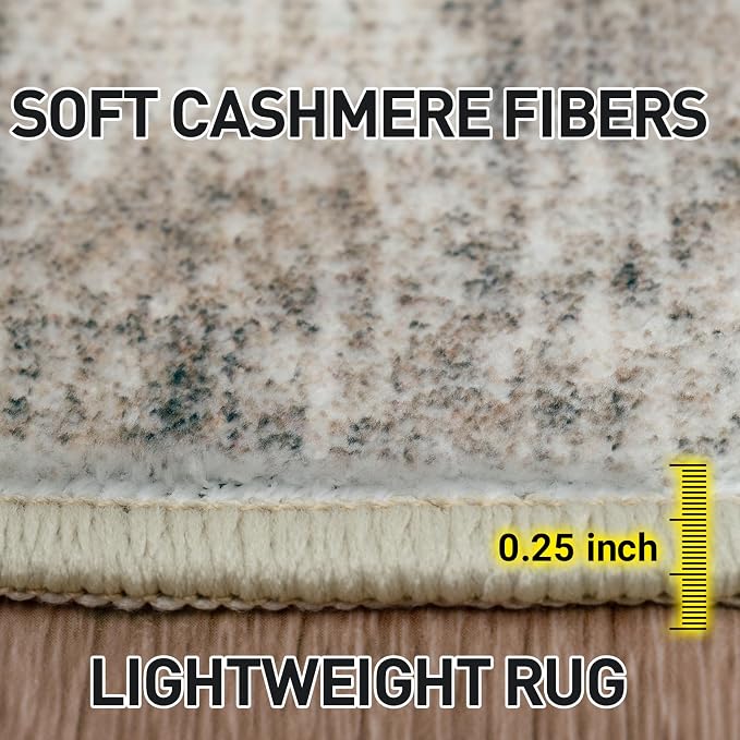 9x12 Area Rugs Washable Rug: Modern Abstract Living Room Rug Soft Anti-Skid - Image 7