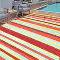 HUGEAR Outdoor Waterproof Rug 8'x10' Plastic Straw Rugs Washable Reversible by HUGEAR