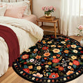 4ft Area Rugs for Living Room Vacuum-Friendly Machine Washable Area Rug Flower by meejou