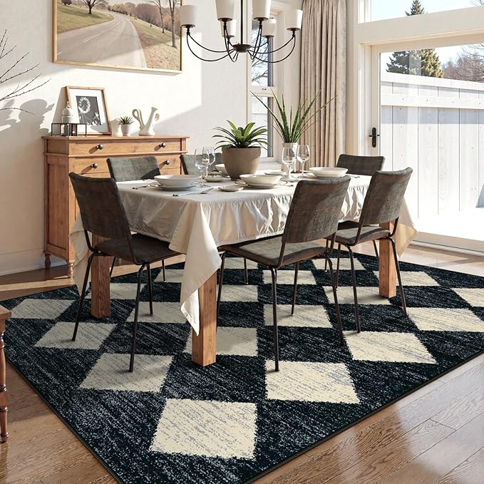 Lahome Machine Washable Area Rug 6x9, Soft Large Bedroom Rug Non Slip Living - Image 3