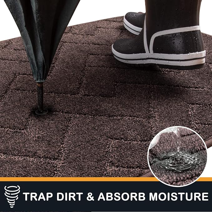 PURRUGS Dirt Trapping Door Mat 24" x 59", Non-Slip Machine Washable Entry Rug - Image 5