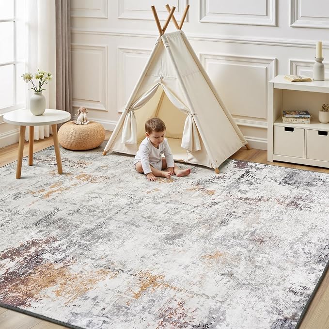 Rugflix 10x14 Area Rugs for Living Room, Washable Large Rug Stain-Resistant Low - Image 8