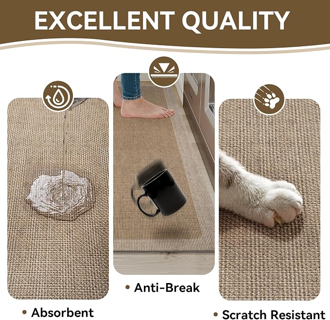 Kitchen Mat Non Slip, Washable Kitchen Rugs, Absorbent Kitchen Mats - Image 5