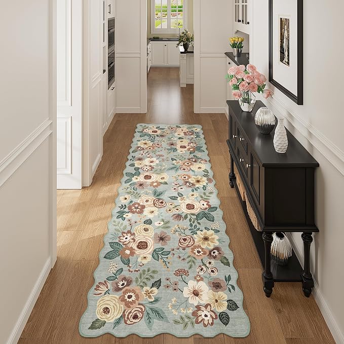 DUKINO 2x10 Runner Rug for Hallway, Washable Kitchen Rug by DUKINO