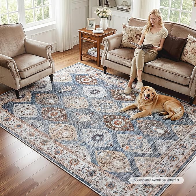 HOOBRO 5 x 7 Area Rugs Washable, Living Room Rugs, Non-Slip Rug Stain Resistant - Image 2