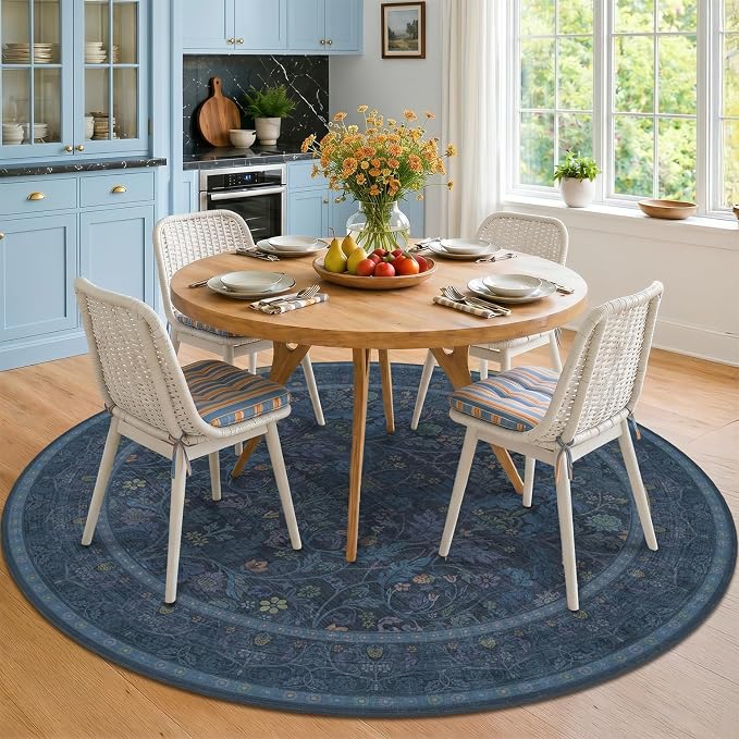 Washable 8ft Large Round Area Rug - Image 3