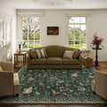 Machine Washable Rugs for Living Room: 5x7 Area Rugs for Bedroom Vintage Rugs by palohom