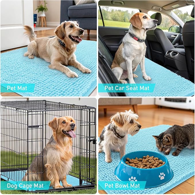 OLANLY Dog Door Mat for Muddy Paws 47x32, Absorbs Moisture and Dirt, Absorbent - Image 7