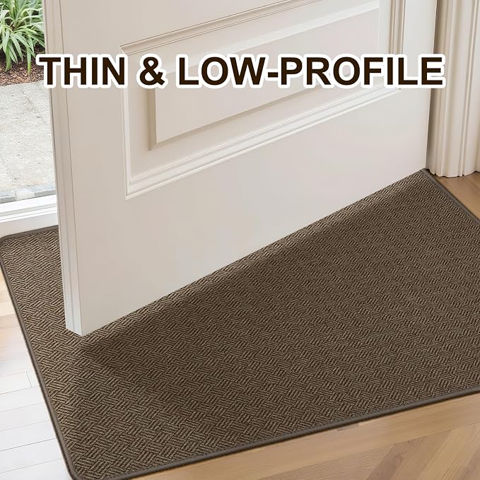 Ultra Thin Door Mat Indoor Entrance 17"x29", Low-Profile Indoor Door Mat - Image 2