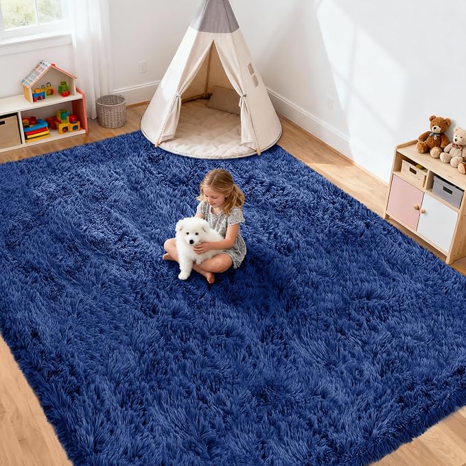 8x10 Area Rug for Living Room: Ultra Soft Fluffy Rug Modern Large Thicked Shag - Image 3