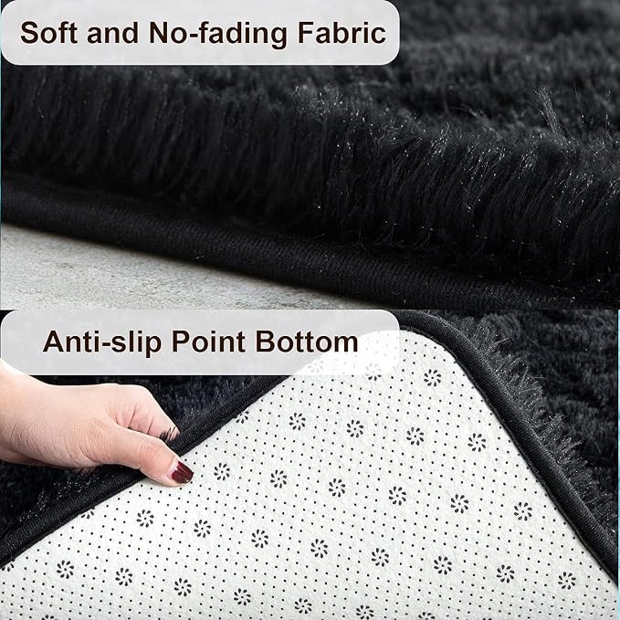 TWINNIS Super Soft Shaggy Rugs Fluffy Carpets, 5x7 Feet, Indoor Modern Plush - Image 2