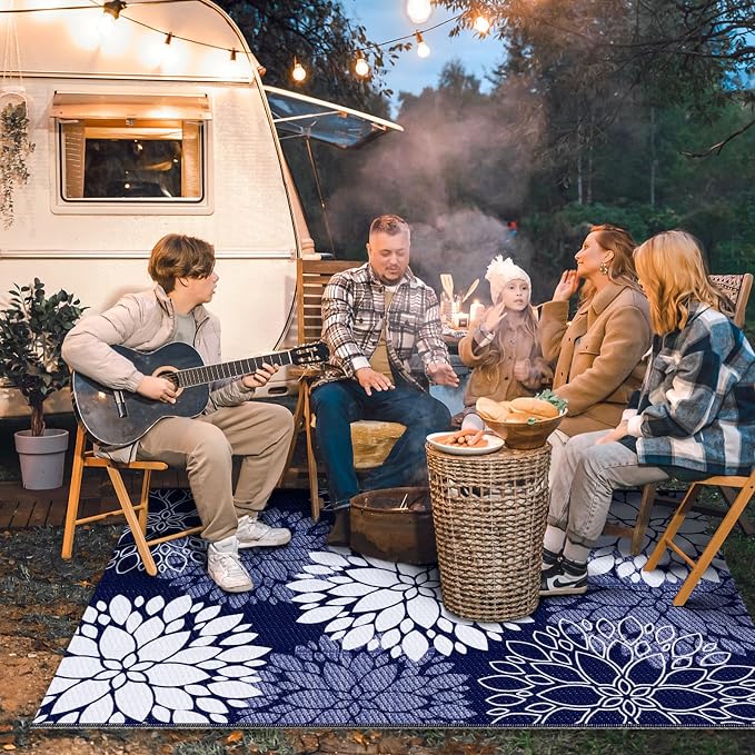 LuxStep Outdoor Rug Waterproof Outdoor Plastic Straw Rug Reversible Patio Rug - Image 3