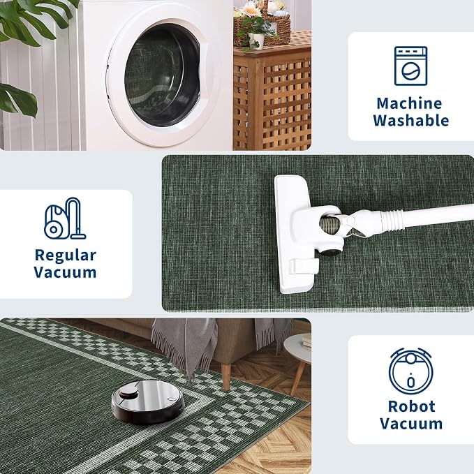 GarveeHome Washable Area Rug 4x6 Small Living Room Rugs Modern Bordered Soft - Image 6