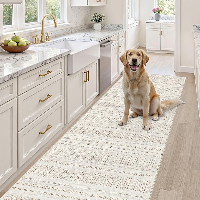 cotiled Hallway 2.6x8 Runner Rugs: Washable Boho Rugs - Image 4