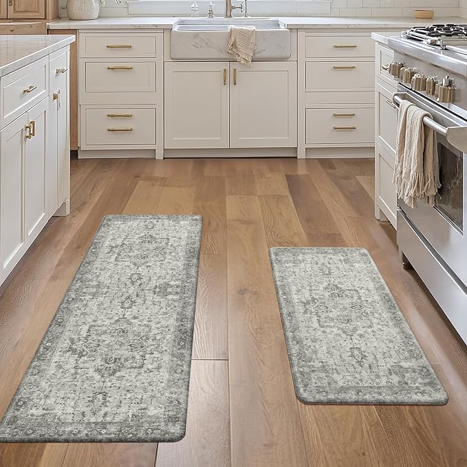 GENIMO Kitchen Mats for Floor 2PCs, Washable Anti Fatigue Mat for Cushioned - Image 8