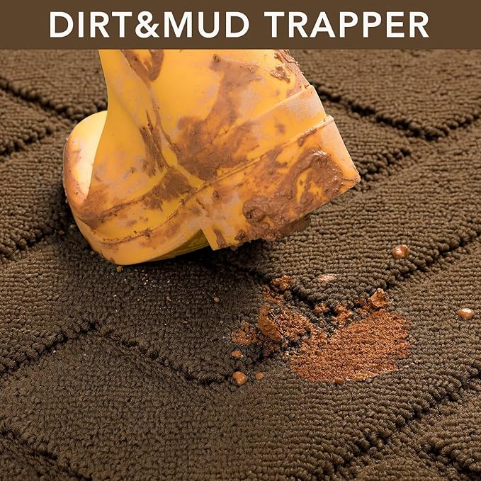 hicorfe Dirt Trapper Indoor Doormat, Non Slip Backing Washable Door Mats - Image 5