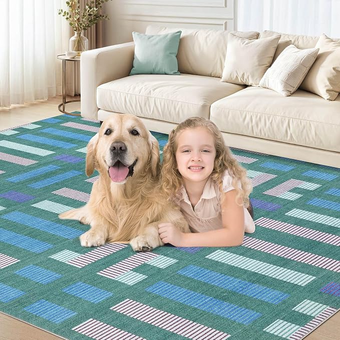 cotiled 8x10 Area Rugs Living Room Rug: Washable Boho Rugs - Image 8