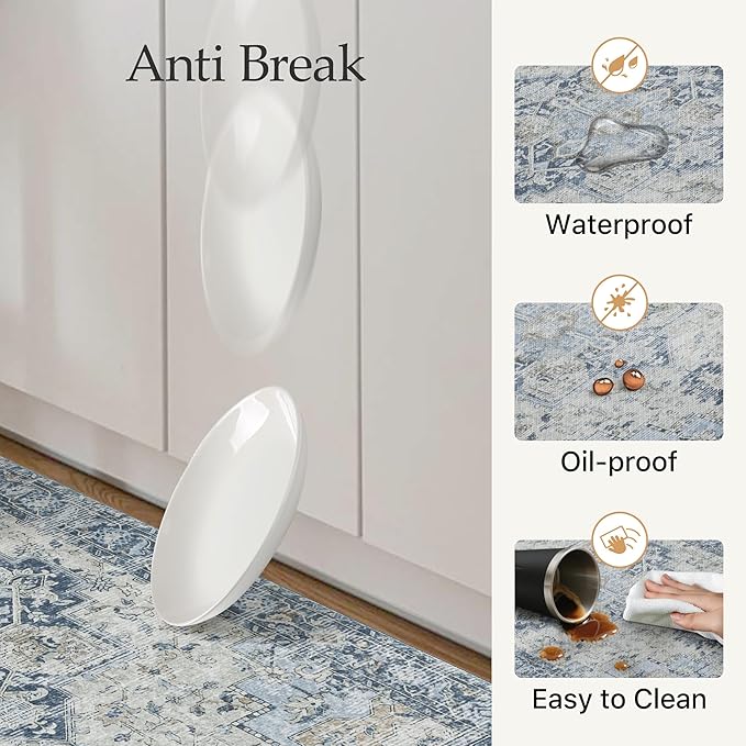GENIMO Kitchen Mats for Floor, Washable Anti Fatigue Mat for Cushioned - Image 5