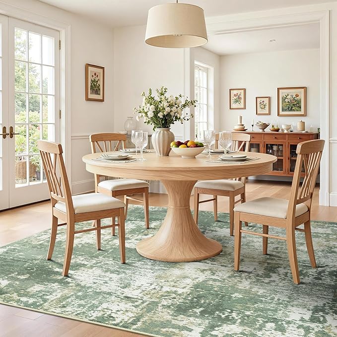 RELEANY Washable Area Rugs 9'x12' Non-Slip Modern Abstract Soft - Image 4