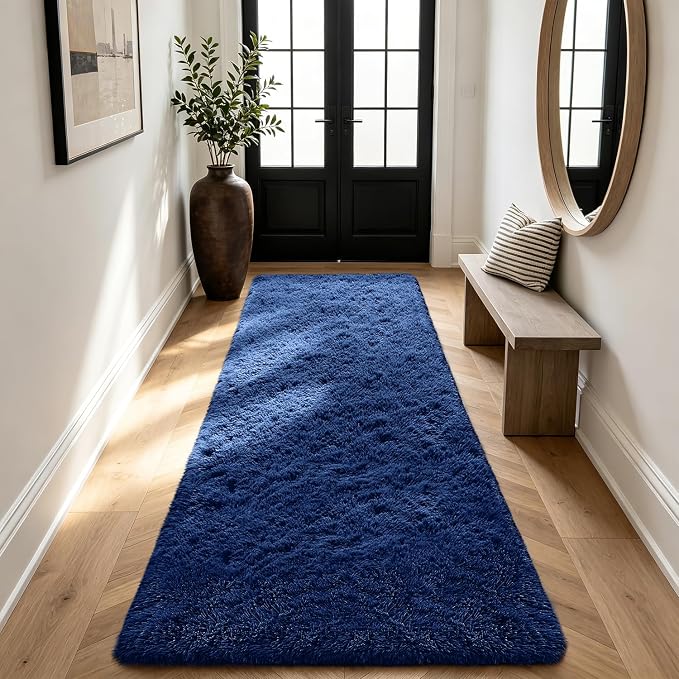 Shag Runner Rug for Bedroom Living Room 3x7 Upgrade Non-Slip Fluffy Soft - Image 6