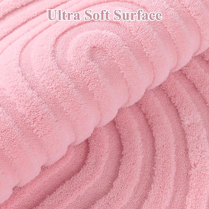 Pauwer Pink Area Rug for Girls Bedroom 8x10 Soft Fluffy Non Slip Machine - Image 3