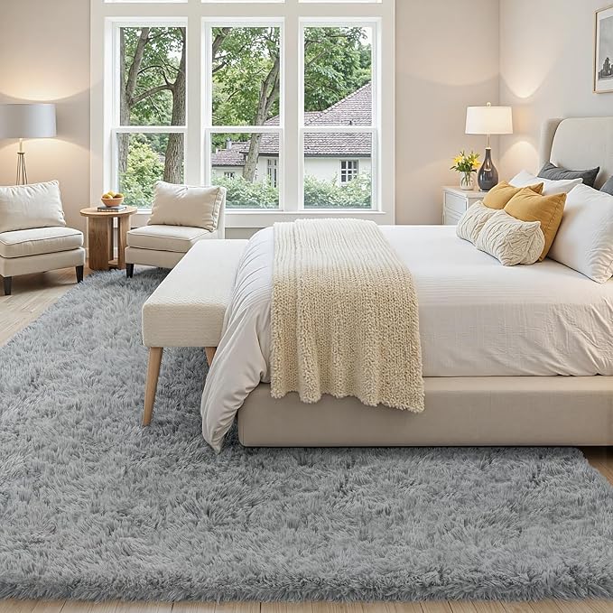 6x9 Area Rug for Living Room, Ultra Soft Fluffy Shag Rugs for Bedroom, Non-Slip - Image 3