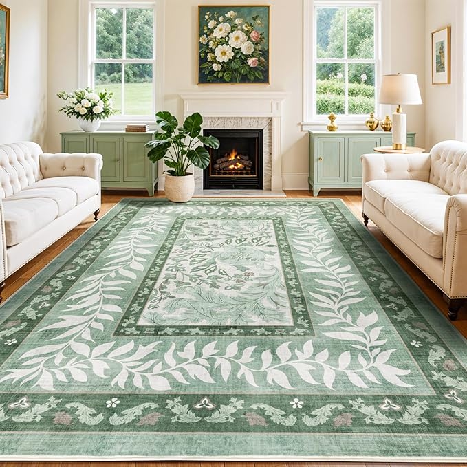 LIANLAM Washable Rug 10x14 Area Rugs by LIANLAM