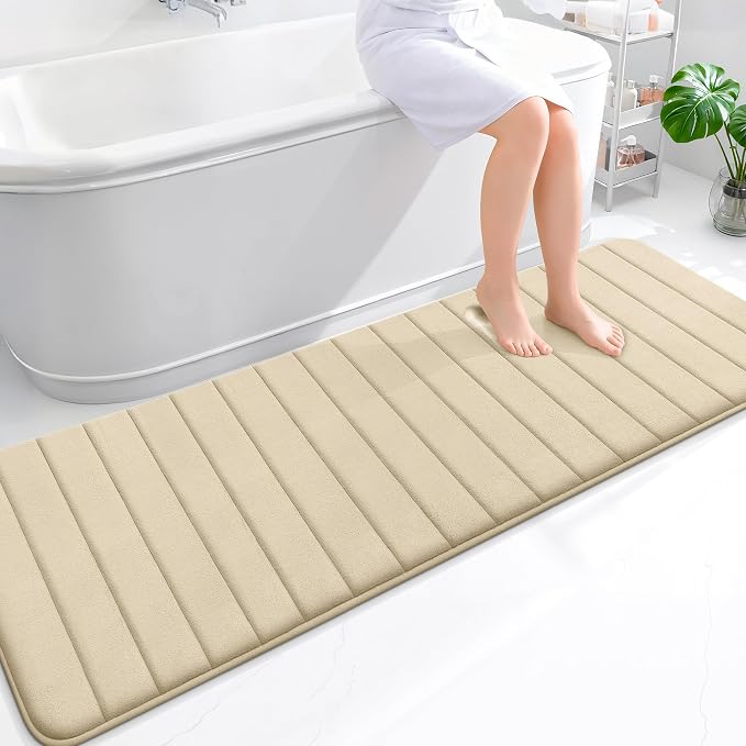 OLANLY Memory Foam Long Bathroom Rugs Runner 70x24, Super Soft Absorbent Bath by OLANLY