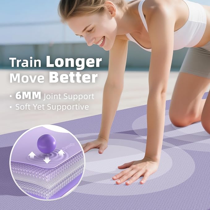 Extra Large Yoga Mat – 72"x48" or 78"x57", 1/4"–1/2" Thick Mat - Image 4