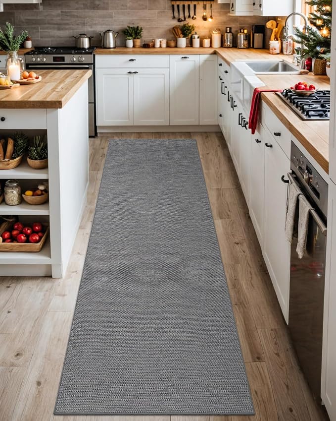 DEXI Hallway Runner Rug 2'4"x12', Non Slip Rubber Backed Runners Carpet - Image 5