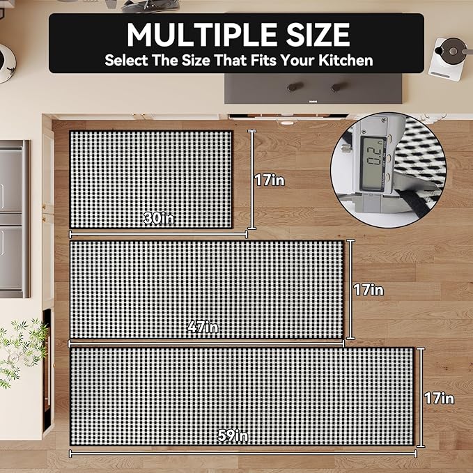 YDKGL Kitchen Runner Rugs Non Slip Washable, Super Absorbent Soft Chenille - Image 2