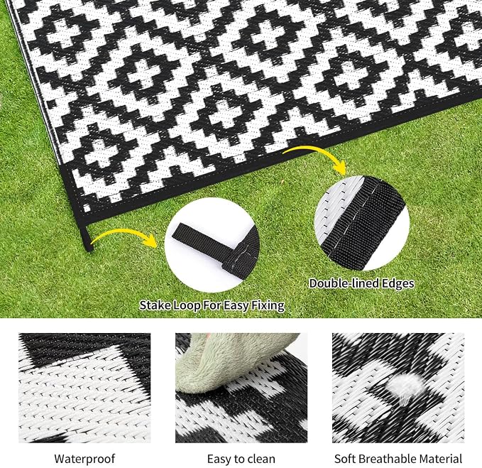 Outdoor Patio Plastic Straw Rug - Image 6