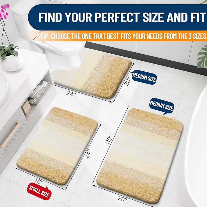 OLANLY Large Bathroom Rugs Mat 54x24, Extra Soft Absorbent Microfiber Bath Rug - Image 2