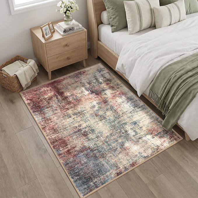 IOHOUZE Abstract Area Rug 4x5 Ft Washable Rugs - Image 8
