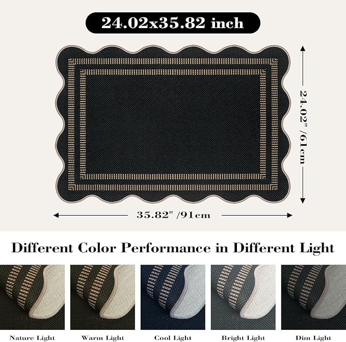 Easy Jute Outdoor Mats for Front Door, 2x3 Small Washable Kitchen Rugs - Image 2